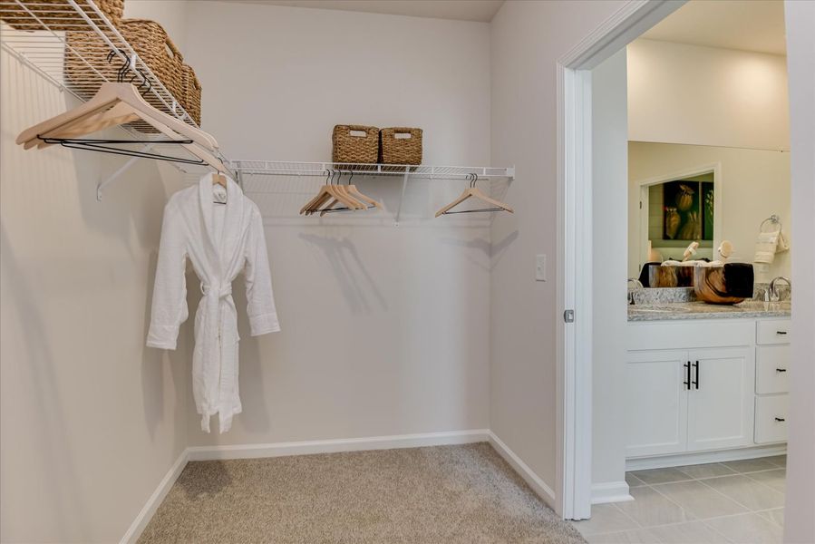 Room for every season with a spacious walk-in closet Room for every season with a spacious walk-in closet