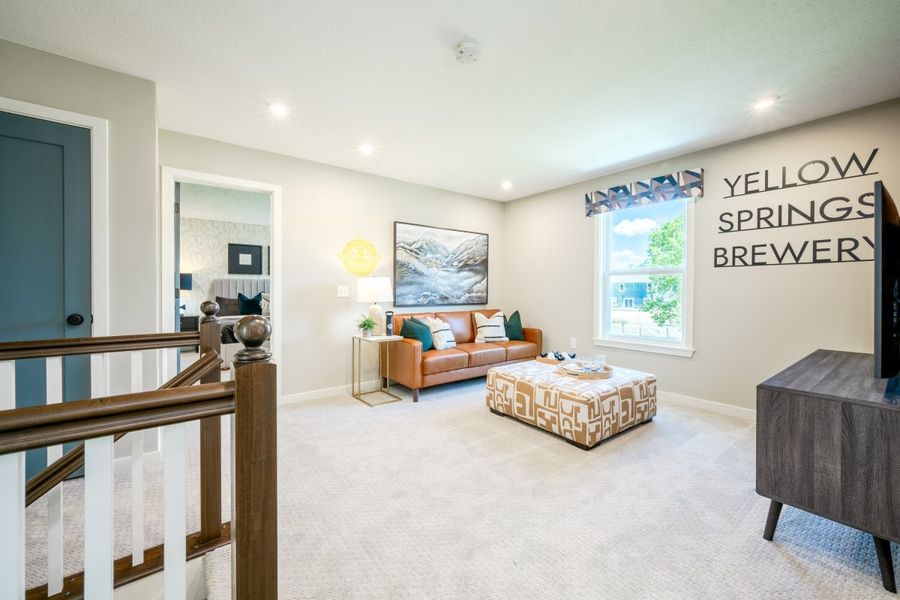 Furnished interior in a model home at Bridle Run in Louisville (Image 27).