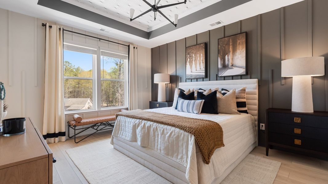 Furnished interior in a model home at Daybreak in Newnan (Image 11).