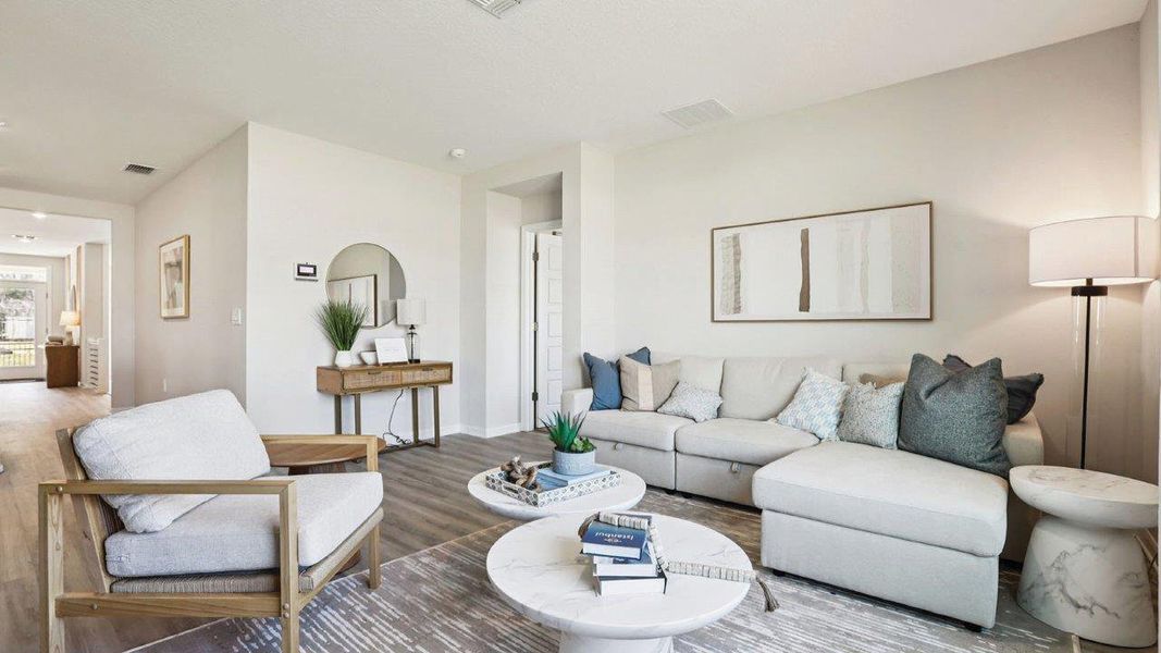 Furnished interior in a model home at Sun N Lake in Sebring (Image 13).