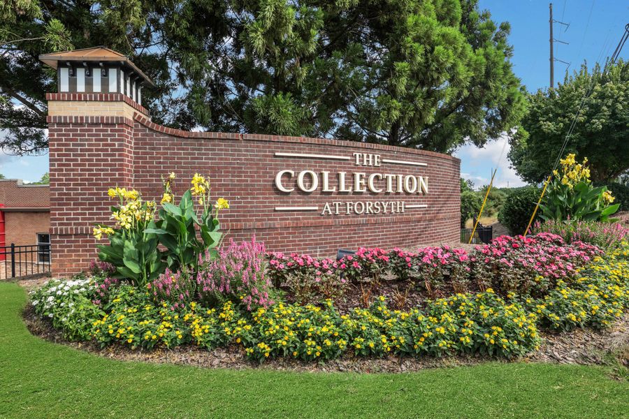 Entrance to the Acacia community in Cumming, GA, featuring signage and landscaping (Image 1).