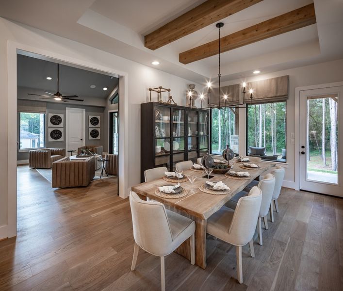 Furnished interior in a model home at Dean Farms in Lucas (Image 18).