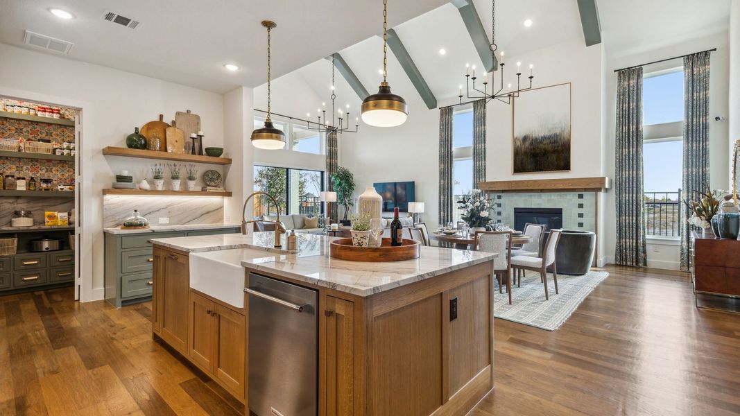 Furnished interior in a model home at The Reserve at Watters in Allen (Image 24).