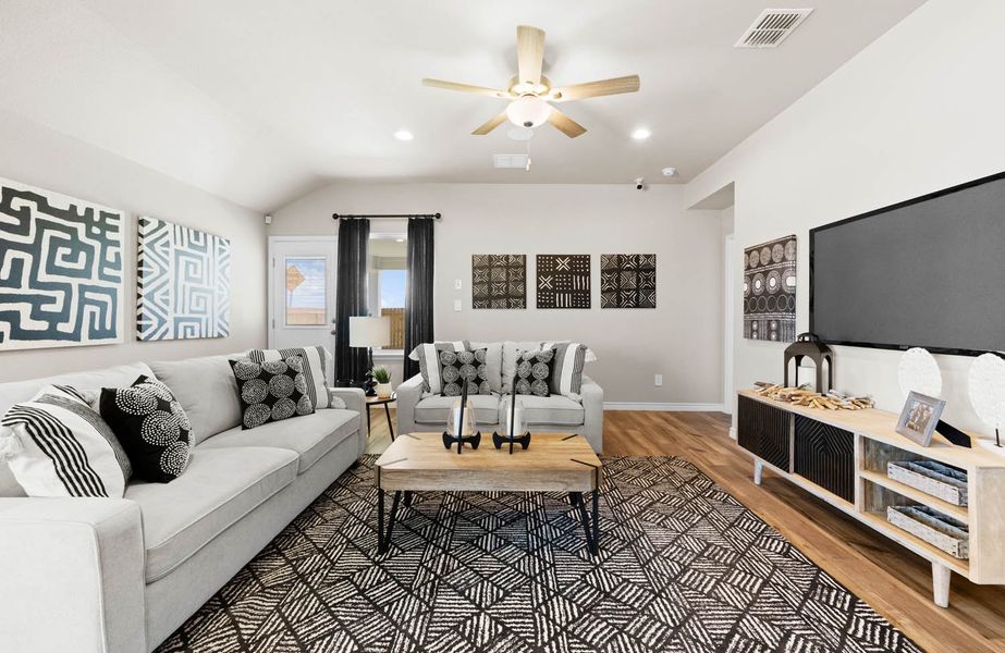 Furnished interior in a model home at Saratoga Crossing in Corpus Christi (Image 8). Furnished interior in a model home at Saratoga Crossing in Corpus Christi (Image 8).
