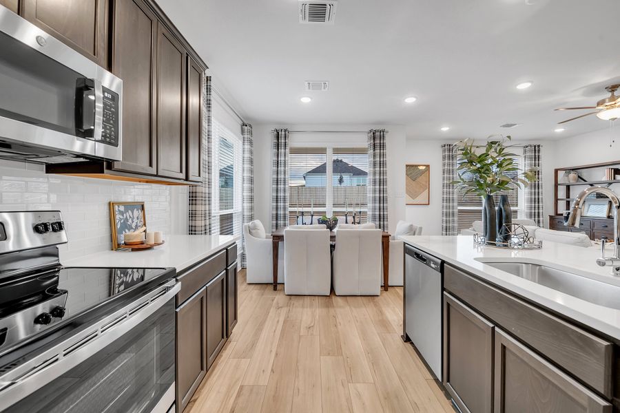 Furnished interior in a model home at The Village at Elm Creek in Troy (Image 10).