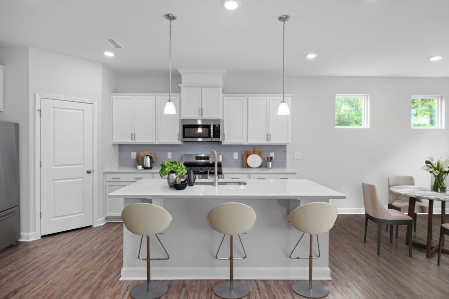 Furnished interior in a model home at Villas at Carpenter Woods in Durham (Image 9).