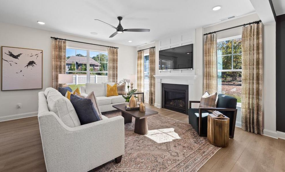 Furnished interior in a model home at Hayes Village in Greensboro (Image 4).