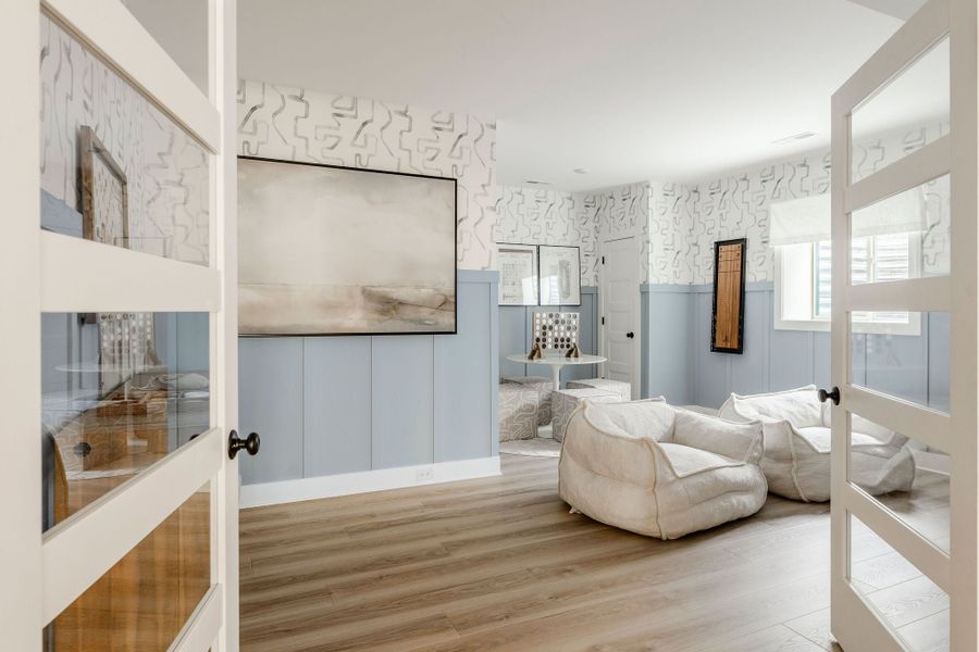 Furnished interior in a model home at Mayes Hall in Davidson (Image 64).