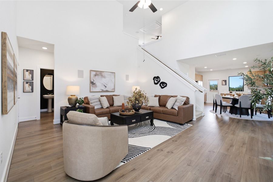 Furnished interior in a model home at Lone Oak in San Antonio (Image 13).