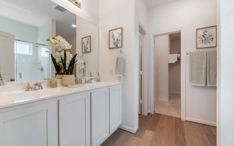 Furnished interior in a model home at Garden Grove in San Antonio (Image 18). Furnished interior in a model home at Garden Grove in San Antonio (Image 18).