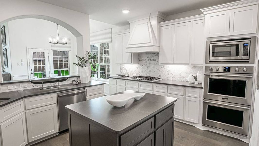 Furnished interior in a model home at Mira Lagos Crossing in Grand Prairie (Image 6).