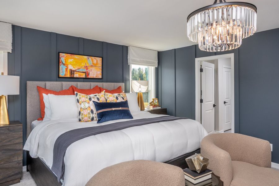 Furnished interior in a model home at Coventry Woods in Fayetteville (Image 8).