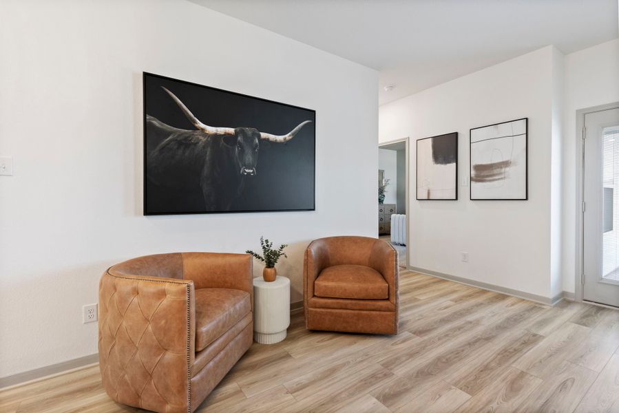 Furnished interior in a model home at Levy Crossing in Killeen (Image 13).
