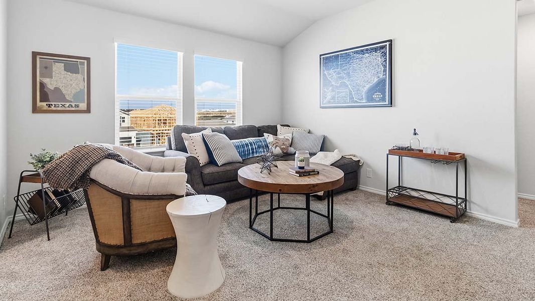 Furnished interior in a model home at Hunters Ranch in San Antonio (Image 25). Furnished interior in a model home at Hunters Ranch in San Antonio (Image 25).