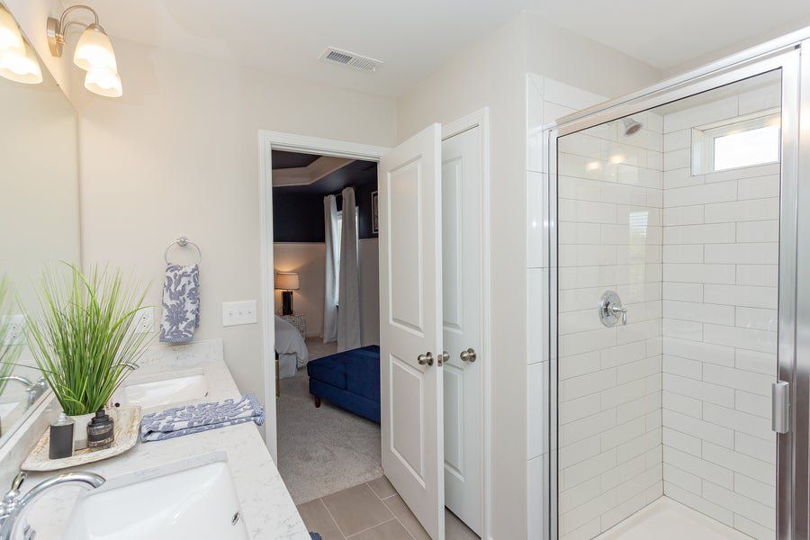 Furnished interior in a model home at Myers Point in Morrisville (Image 31). Furnished interior in a model home at Myers Point in Morrisville (Image 31).