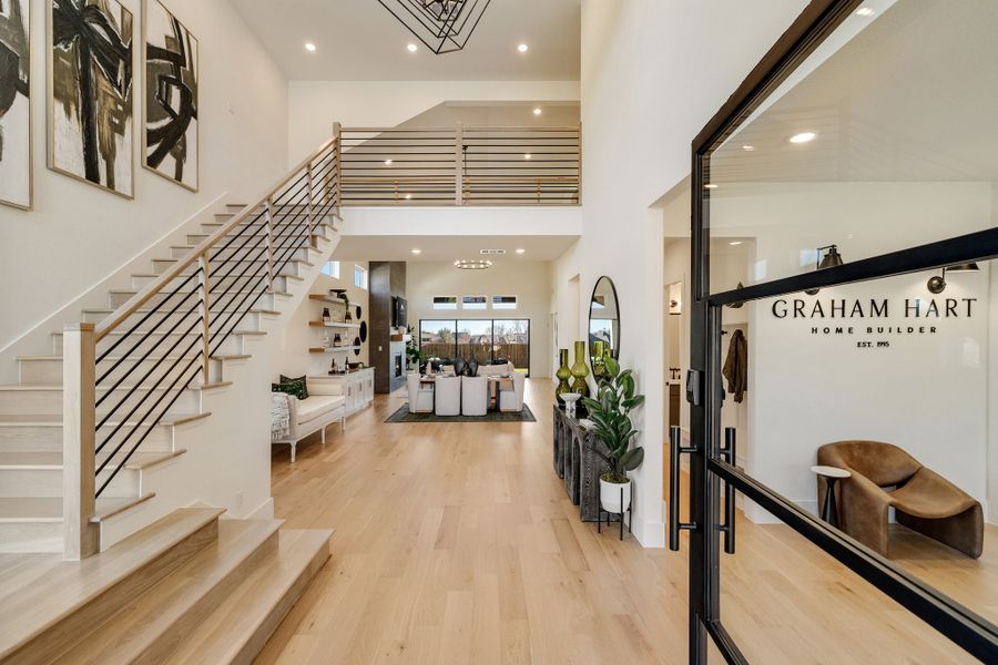 Furnished interior in a model home at The Grove in North Richland Hills (Image 5).