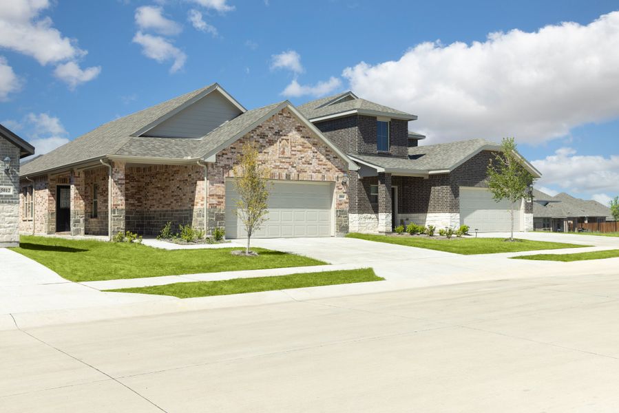 Front exterior of a home in the Lakehaven - Spring Series community, located in Farmersville, TX (Image 17). Front exterior of a home in the Lakehaven - Spring Series community, located in Farmersville, TX (Image 17).