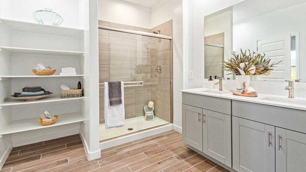 Furnished interior in a model home at Redford Estates in Tucson (Image 19).