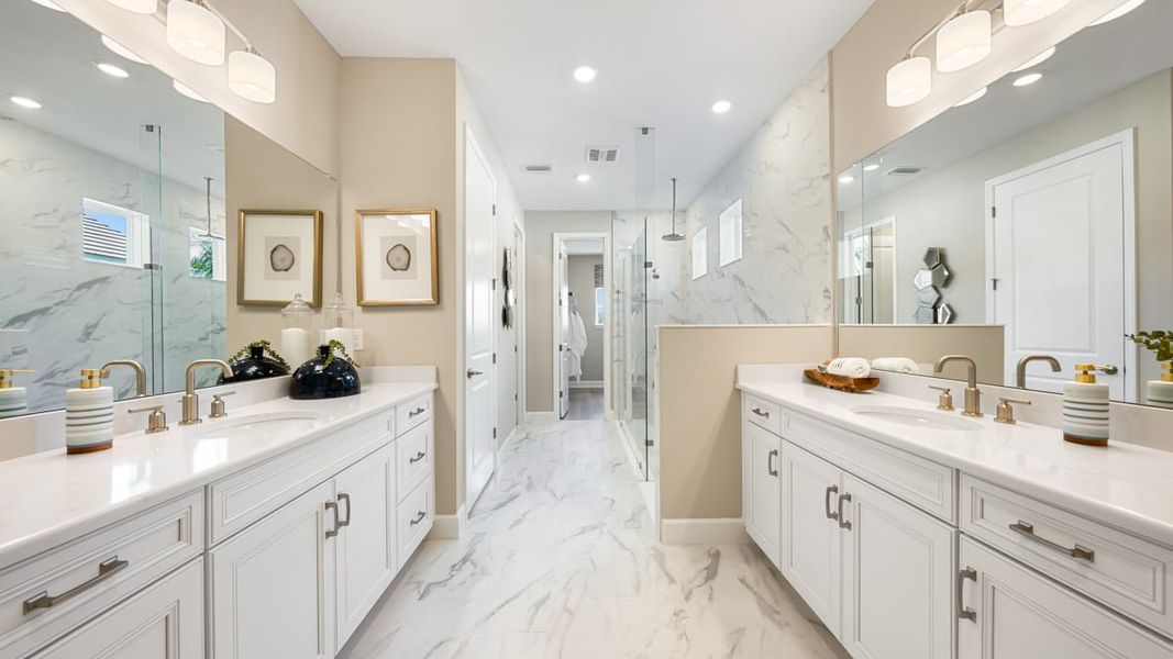 Furnished interior in a model home at Victoria Lakes in Odessa (Image 21). Furnished interior in a model home at Victoria Lakes in Odessa (Image 21).