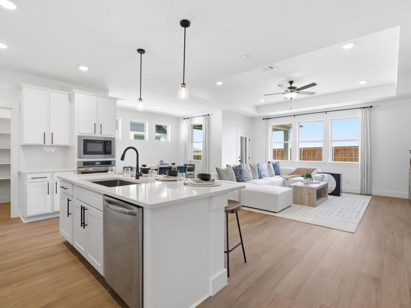 Furnished interior in a model home at Mercer Meadows in Royse City (Image 6).