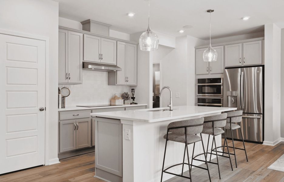 Furnished interior in a model home at Millstone in Cramerton (Image 7).