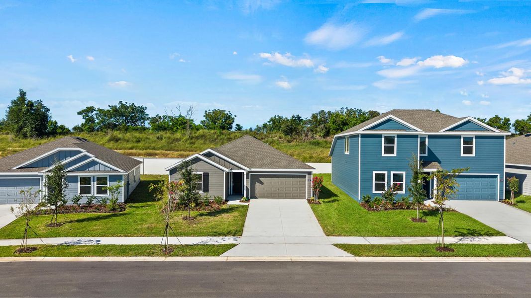 Streetscape of single-family Lennar homes Streetscape of single-family Lennar homes