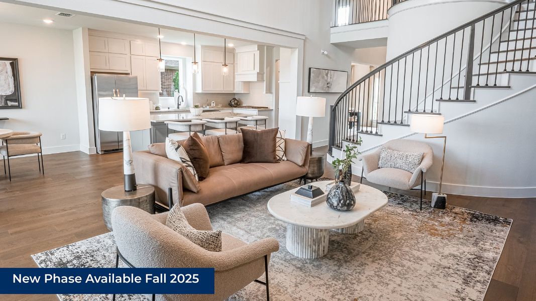 Furnished interior in a model home at Spiritas Ranch in Little Elm (Image 5).