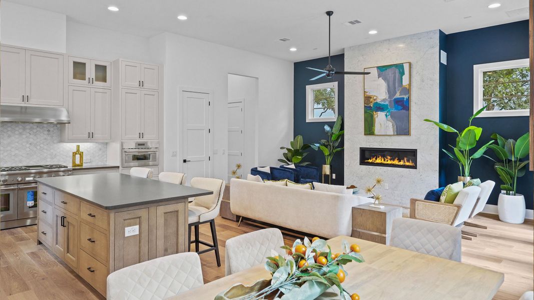 Furnished interior in a model home at Spyglass in Austin (Image 8). Furnished interior in a model home at Spyglass in Austin (Image 8).