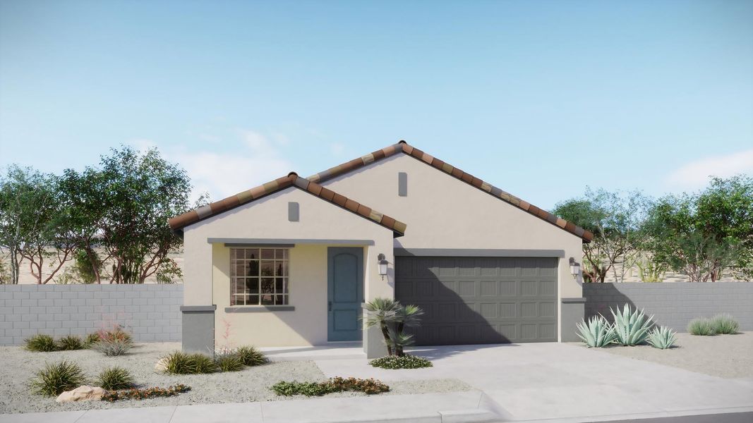 Front exterior of a home in the Rialta community, located in Mesa, AZ (Image 7).