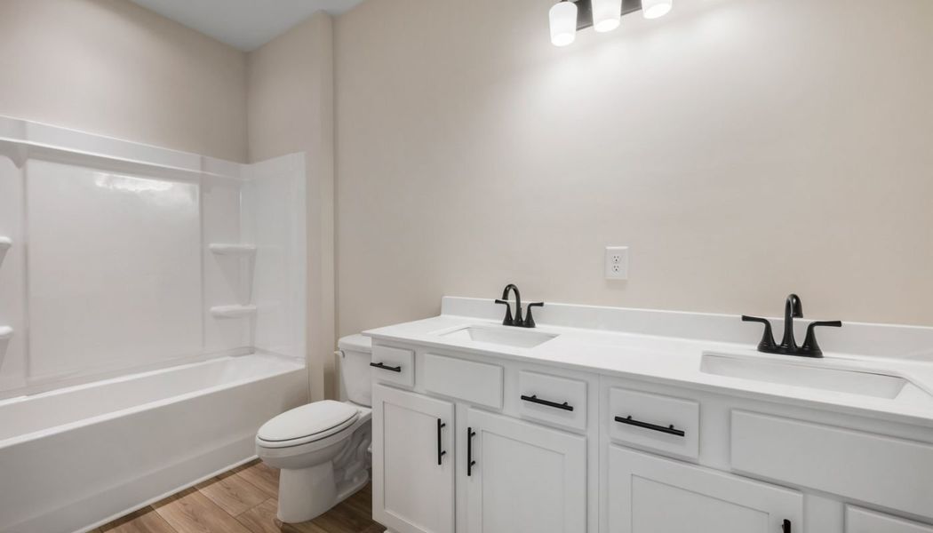 Furnished interior in a model home at Garland Meadows in Cartersville (Image 25).