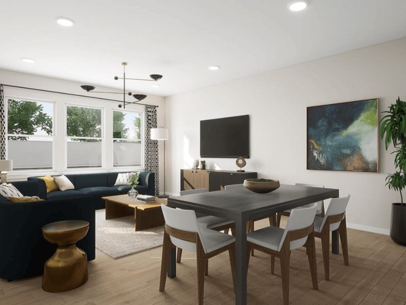 Furnished interior in a model home at Baler Mills in Gastonia (Image 6). Furnished interior in a model home at Baler Mills in Gastonia (Image 6).