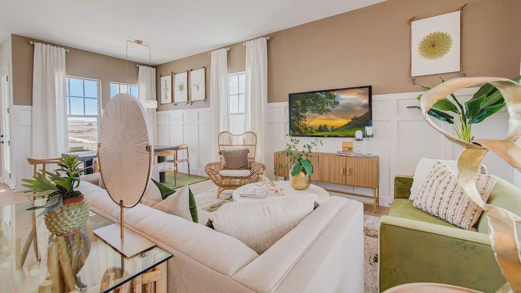 Furnished interior in a model home at Westerly in Erie (Image 30).