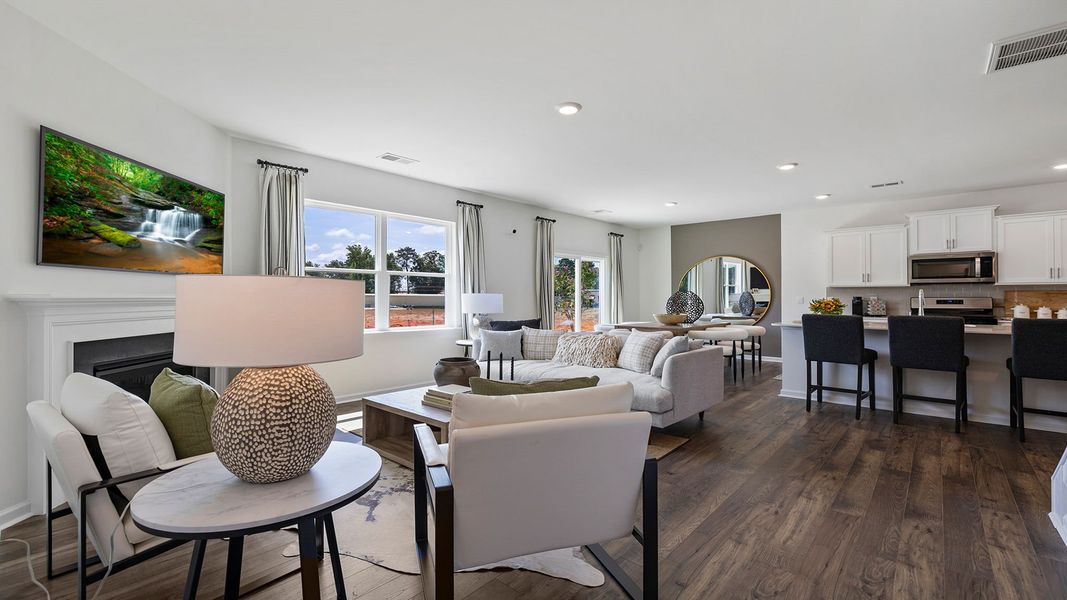 Furnished interior in a model home at Waverly Station in Greenwood (Image 4). Furnished interior in a model home at Waverly Station in Greenwood (Image 4).