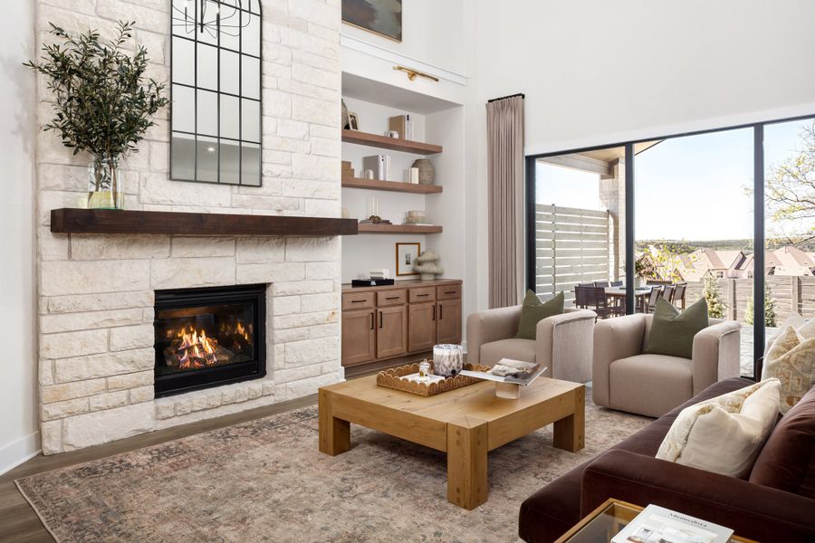 Furnished interior in a model home at Wolf Ranch in Georgetown (Image 34).
