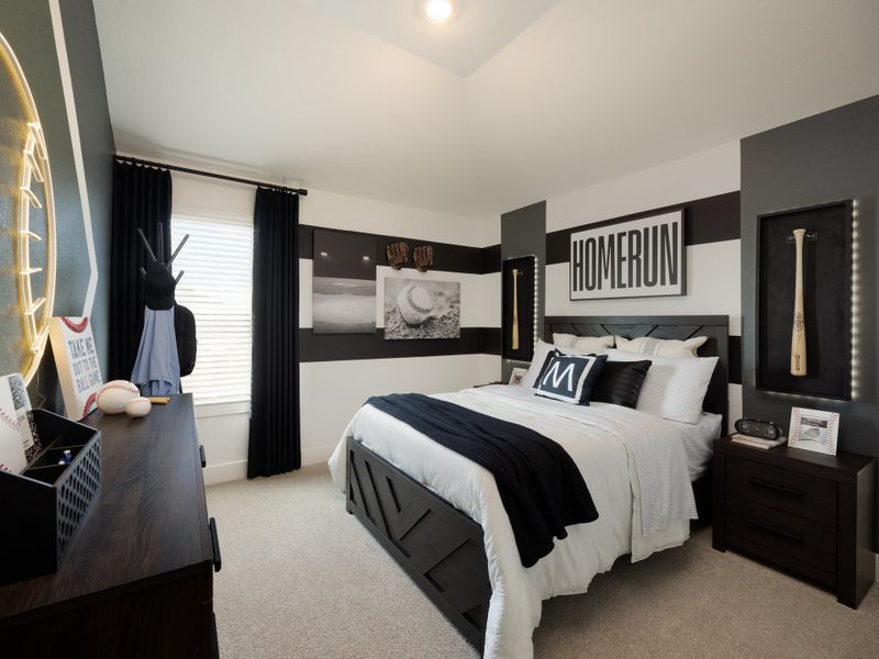 Furnished interior in a model home at Sanford Farms - Classic Series in Waller (Image 20).