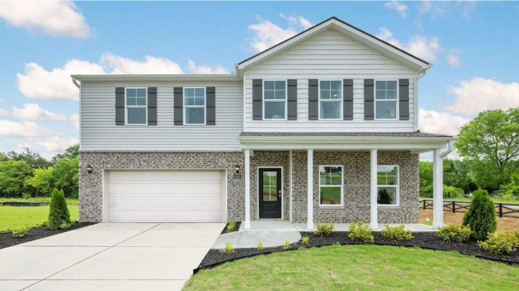 Front exterior of a home in the Lone Oaks Farm community, located in Cleveland, TN (Image 3). Front exterior of a home in the Lone Oaks Farm community, located in Cleveland, TN (Image 3).