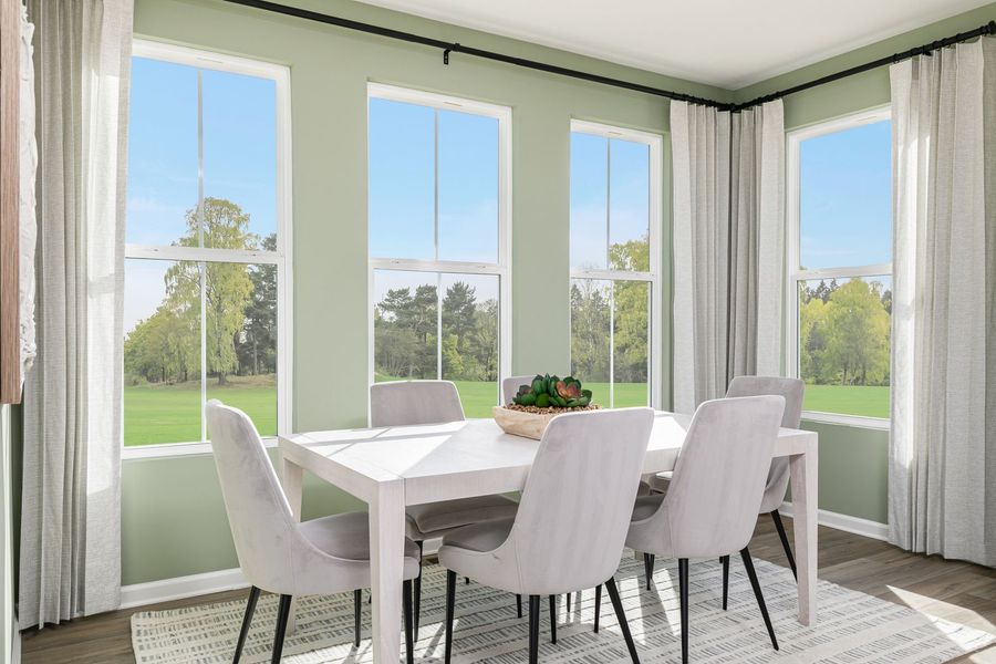 Bright dining area Bright dining area