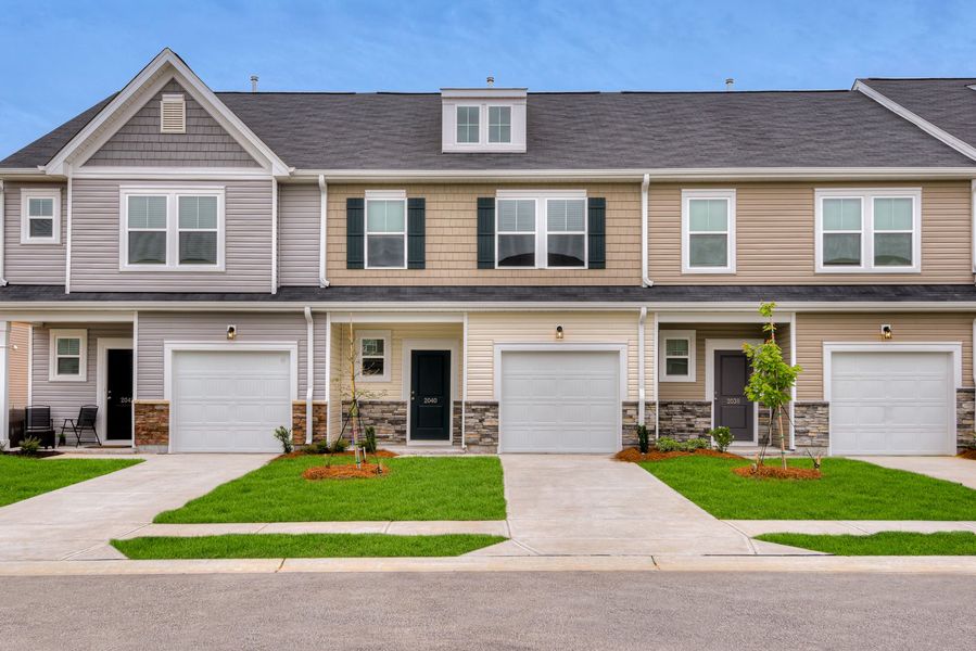 Front exterior of a home in the Liberty Ridge Townhomes community, located in Elgin, SC (Image 9).