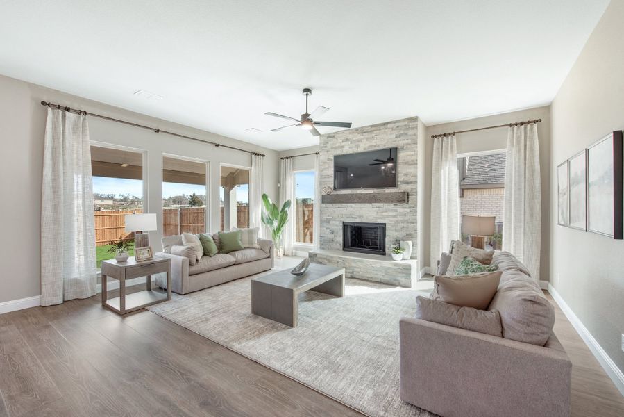 Family Room. Alvarado, TX New Homes