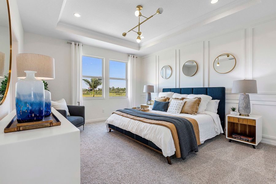 Furnished interior in a model home at The Sanctuary – Coastal Collection in Punta Gorda (Image 8).