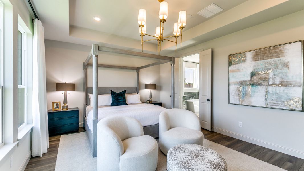 Furnished interior in a model home at Estates at Stacy Crossing in McKinney (Image 30).