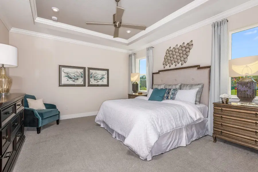 Furnished interior in a model home at Renaissance at Wellen Park in Venice (Image 9).