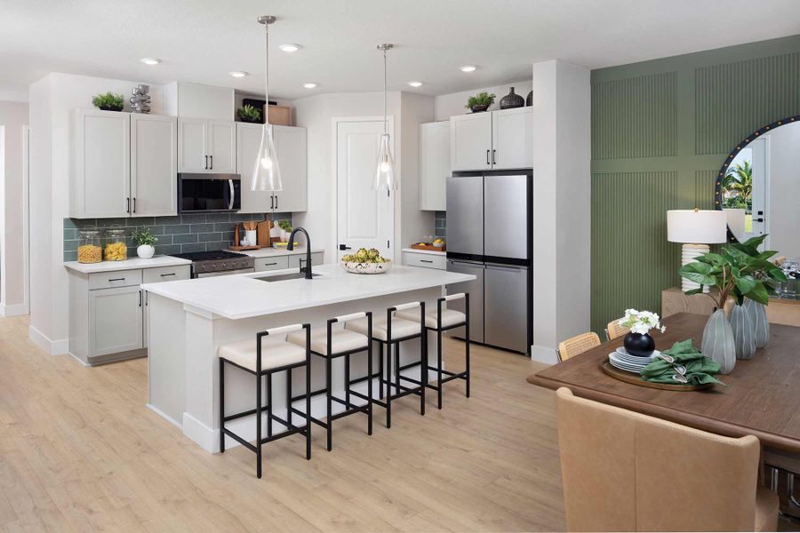 Furnished interior in a model home at Encore at Rye Ranch – Villas in Parrish (Image 6).