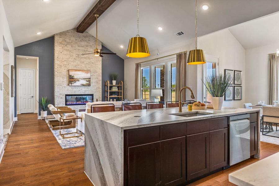 Furnished interior in a model home at Calhoun Acres in Azle (Image 39).