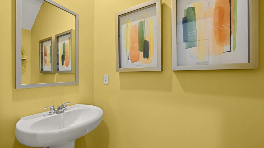 Furnished interior in a model home at The Gables at Agricultural Village in Perry (Image 8).