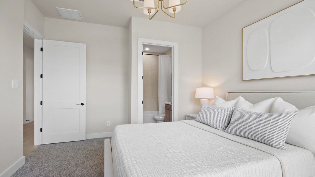 Furnished interior in a model home at Butlers Bend Estates in Pinehurst (Image 43). Furnished interior in a model home at Butlers Bend Estates in Pinehurst (Image 43).