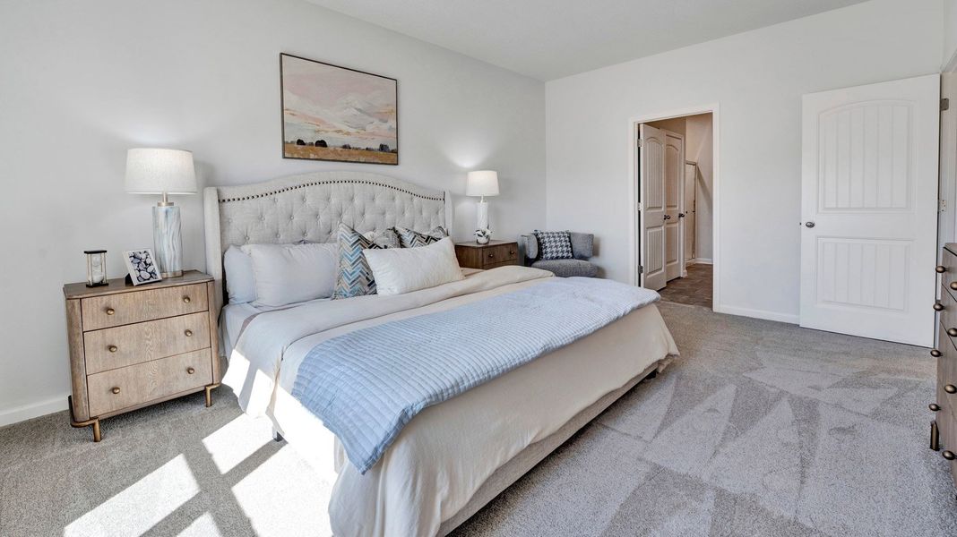 Furnished interior in a model home at Hedge Rose in Somerville (Image 20).