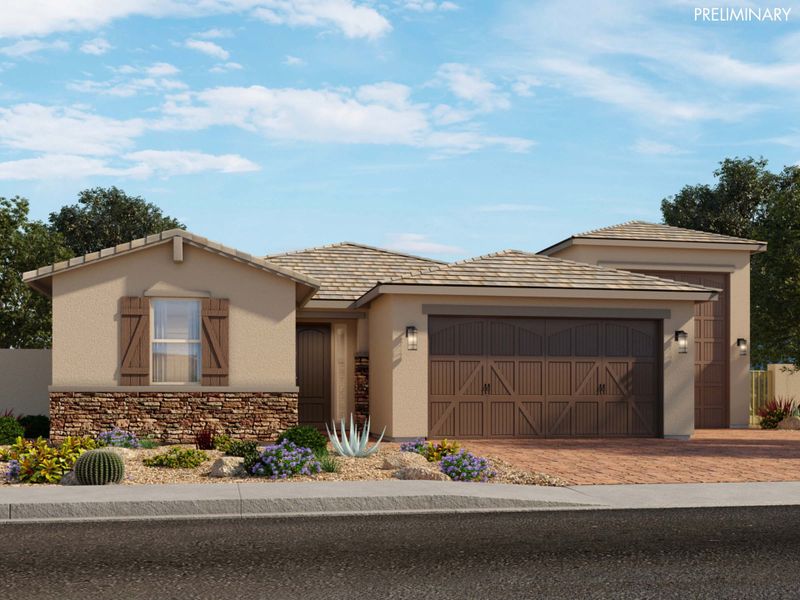 Rendering of Elevation E at Paloma Creek