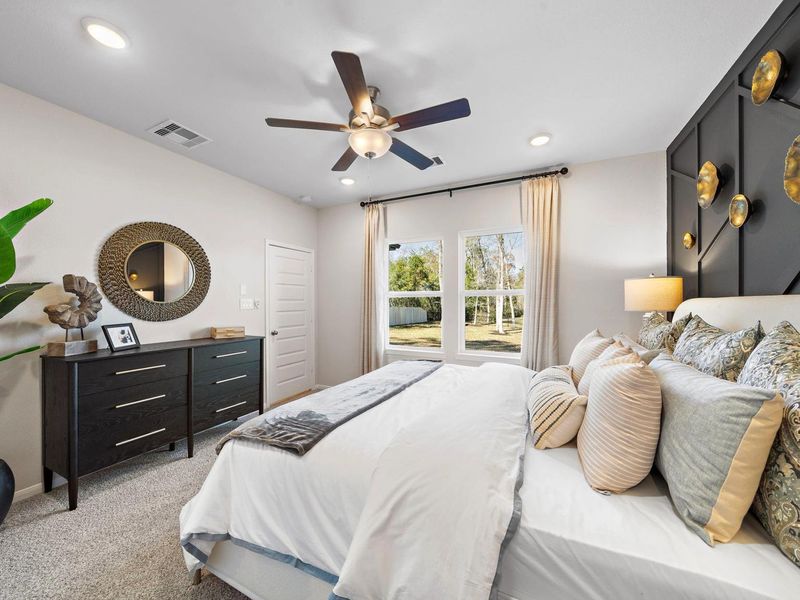 Furnished interior in a model home at Lakes at Black Oak in Magnolia (Image 26).