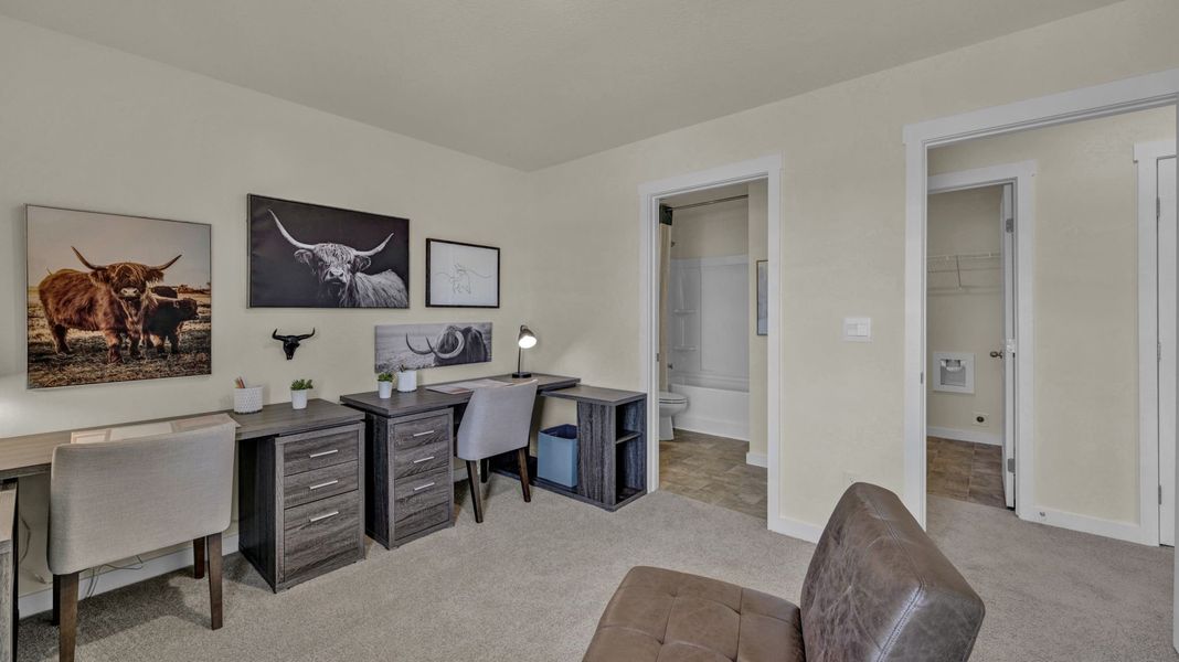 Furnished interior in a model home at Polo Fields in Kingsport (Image 45).